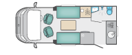 layout of the 2019 Swift Coastline Design Edition 612.