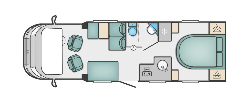 layout of the 2019 Swift Coastline Design Edition 694.