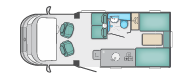 layout of the 2019 Swift Coastline Design Edition C404.